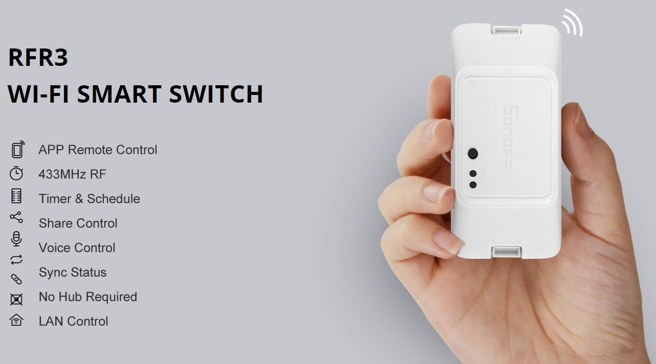 SONOFF RFR3 智慧開關WI-FI and RF版